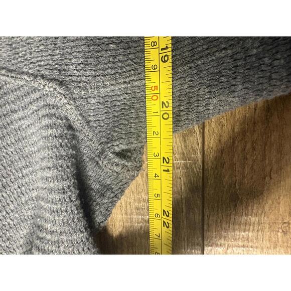 Faded Glory Men's Long Sleeve Henley Top - Classic Charcoal Comfort - Large - Picture 4 of 5